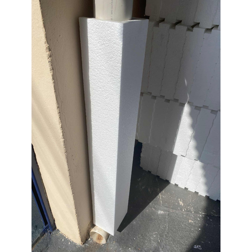 Acabamento Moldura Isopor Esconder Cano Calhas 11x11 / 1 Mt - Imagem 3